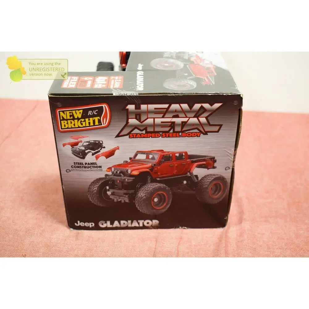 New Bright R/C 4x4 Heavy Metal Jeep Gladiator 1:20 Scale Red (Pack Wear)